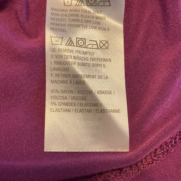 LOGO by Lori Goldstein purple 3/4 sleeve knit top - Picture 8 of 8